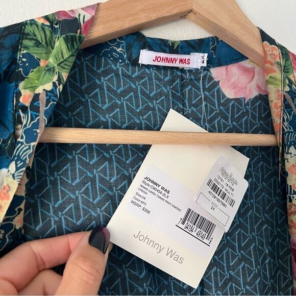 Johnny Was Cardi Timmie Print Floral Kimono Top NEW Plus Size 2X - Picture 10 of 11